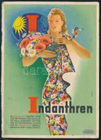 1941 Konecsni György (1908-1970): Indanthren reklám levelezőlap, Klösz Coloroffset, megírva, 14,5x10,5 cm