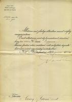 1903 Darányi Ignác volt földművelési miniszter aláírt okirata