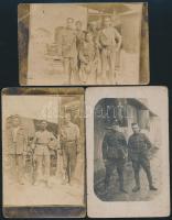 1919 Arquata Scrivia, emlék az angol fogságból, 3 db fotólap, feliratozva, felületén törésnyomok, 9×13 cm