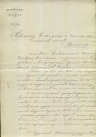 1890 Baross Gábor közlekedési miniszter aláírt levele