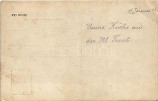 1918 Unsere Küche an der Itl. Front / Osztrák-magyar katonák a tábori konyhán az olasz fronton / WWI...