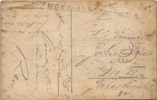 1918 K.K. Sch. R. S. M.G.K. IV. Malurile / WWI Austro-Hungarian K.u.K. military, group of soldiers. ...