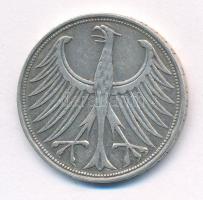 Német Szövetségi Köztársaság 1951J 5M Ag T:2- patina
Federal Republic Germany 1951J 5 Mark Ag C:VF ...