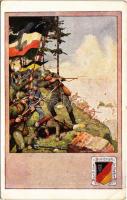 1916 Bund der Deutschen in Nieder-Österreich Karte Nr. 194. WWI German and Austro-Hungarian K.u.K. military art postcard s: Ezel Wier (EK)