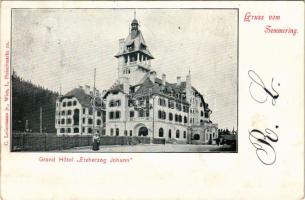 1899 (Vorläufer) Semmering, Grand Hotel Erzherzog Johann (tiny tear)