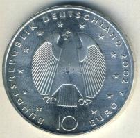 Németország 2002F 10€ Ag "Átváltás euróra" T:BU