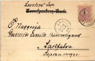 1899 (Vorläufer) Brno, Brünn; K.K. Deutsche Staatsgewerbeschule / trade school, street view in winte...