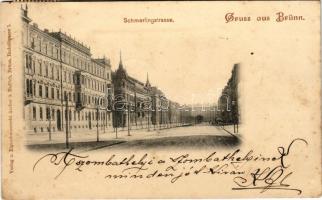 1899 (Vorläufer) Brno, Brünn; Schmerlingstrasse / street view in winter (fl)