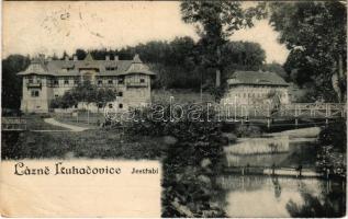 1906 Luhacovice, Lázne Luhacovice; Jestrabí / spa, villa, bridge (EB)
