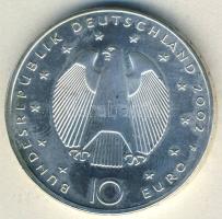 Németország 2002F 10€ Ag "Átváltás euróra" T:BU