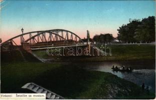 1915 Vinkovce, Vinkovci; Setaliste sa mostom / híd. J. Reich kiadása / bridge (EK)