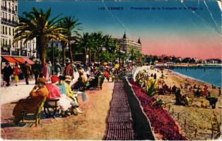 1927 Cannes, Promenade de la Croisette et la Plage / promenade, beach (fa)