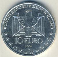 Németország 2002F 10€ Ag "100 éves a metró" T:BU