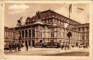 Wien, Vienna, Bécs; Staatsoper / operahouse, tram (fa)