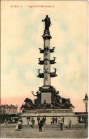 1909 Wien, Vienna, Bécs; Tegetthoff-Monument / Wilhelm von Tegetthoff admirális emlékmű / Tegetthoff monument (Admiral of the Austro-Hungarian Navy, K.u.K. Kriegsmarine) Verlag Brüder Timár (Rb)