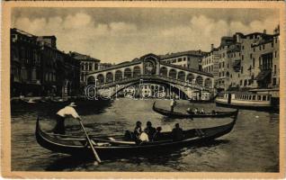 Venezia, Venice; Ponte di Rialto / Rialto Bridge, canal (EB)