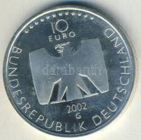 Németország 2002G 10€ Ag "50 éves a Német Televízió" T:BU