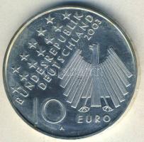 Németország 2003A 10€ Ag "50 éves a népfölkelés az NDK-ban" T:BU