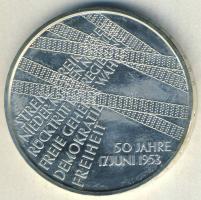 Németország 2003A 10€ Ag "50 éves a népfölkelés az NDK-ban" T:BU