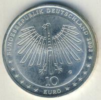 Németország 2003G 10€ Ag "Gottfried Semper" T:BU