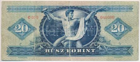 1957. 20Ft "C 039 040596" T:III- kis szakadás
Adamo F11