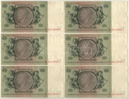 Német Harmadik Birodalom 1933. 50M (5x) sorszámkövetők és egyugrású sorszámmal T:I,I- German Third R...