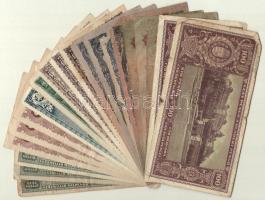 1930-1946. 20db-os pengő bankjegytétel T:III,III- közte kopott darabok, szakadt darabok is