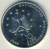 Németország 2004D 10€ Ag "ISS űrállomás" T:BU