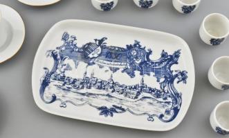 Alföldi porcelán Hódmezővásárhely szett: pálinkás készlet, hatszemélyes, kiöntő, tálca és kupicák + ...
