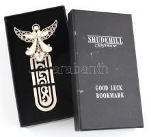 Shudehill díszes fém könyvjelző, zománcozott, pillangó vagy angyal motívummal. Eredeti dobozában, h:...