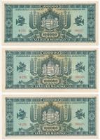 1946. 100.000MP (3x) közeli sorszámokkal T:I- sarokhajlások Adamo P30