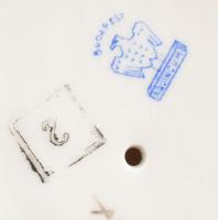 Aquincumi porcelán kacsa pár. Kézzel festett, jelzett, hibátlan, m: 9 cm