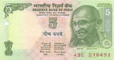 India 5db klf modern bankjegy T:I