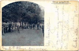 1911 Vihnye, Vihnyefürdő, Kúpele Vyhne; Sétány / promenade (kopott sarkak / worn corners)