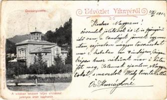 1902 Vihnye, Vihnyefürdő, Kúpele Vyhne; Gecsányi villa. Joerges A. özvegye és fia kiadása / villa, spa (EB)