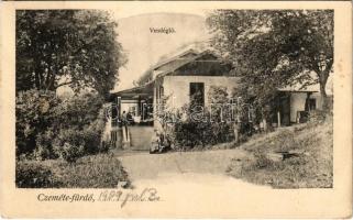 1909 Ceméte, Czeméthe, Czeméte-fürdő, Cemjata (Eperjes, Presov); Vendéglő. Fénynyomat Divald Károly fia műintézetéből / restaurant, inn (EB)