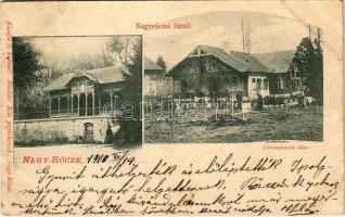 1900 Nagyrőce, Gross-Rauschenbach, Velká Revúca; fürdő. Büchler Béla kiadása / spa, bath (apró szakadás / tiny tear)