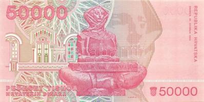 Horvátország 7db klf modern bankjegy T:I