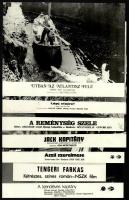 Hajók, csónakok, tutajok - különféle, külföldön készült filmek egy-egy jelenetében, 11 db vintage pr...