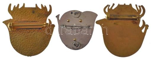 Ausztria DN "Osztrák Vadász Egyesület" aranyozott, zománcozott bronz jelvény (2xklf) (43,5...