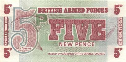 Nagy-Britannia 1950-es,´60-as, ´70-es évek, katonai bankjegyek, 6 klf db T:I