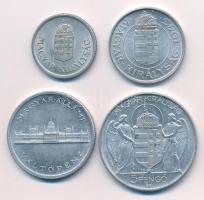 1943. 2P Al + 5P Al "Horthy 75. születésnapjára" + 1944. 1P Al + 1945. 5P Al "Parlame...