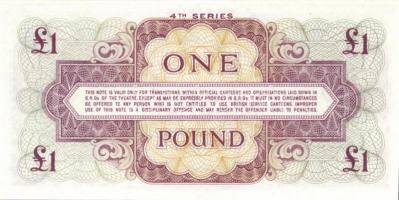 Nagy-Britannia 1950-es,´60-as, ´70-es évek, katonai bankjegyek, 6 klf db T:I