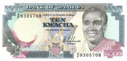 Zambia 6db klf modern bankjegy T:I