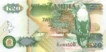 Zambia 6db klf modern bankjegy T:I