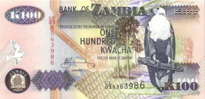 Zambia 6db klf modern bankjegy T:I