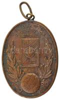1935. Budapesti Labdarúgók Alszövetsége / Ujonc dij Malaky csop. I. 1935-36. ezüstözött bronz díjérem füllel (48x35mm) T:1-,2 hajlott fül