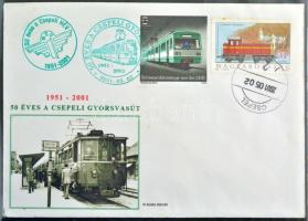 Helyiérdekű Vasutak Magyarországon 1887-2004 - 68 db MODERN képeslap, emlékboríték, bélyegzés, szemé...