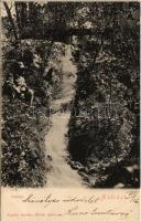1903 Szliács, Szliácsfürdő, Kúpele Sliac; vízesés. Kerekes Miklós kiadása / waterfall