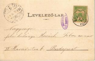 1903 Szliács, Szliácsfürdő, Kúpele Sliac; vízesés. Kerekes Miklós kiadása / waterfall